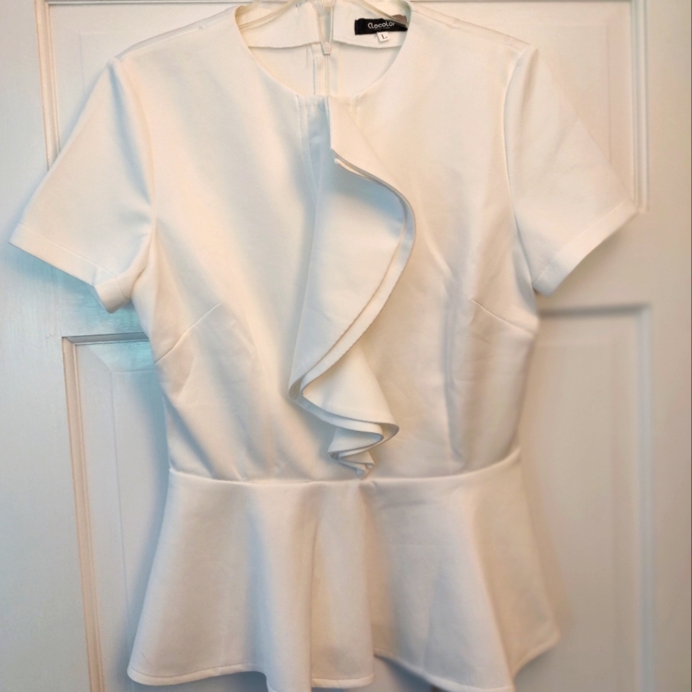 NWOT - Clocolor Statement Peplum Top